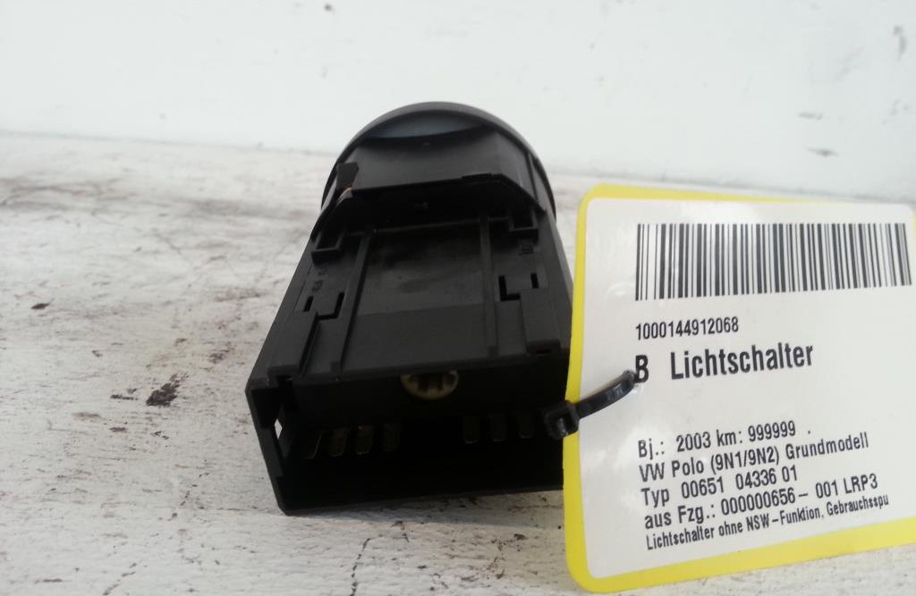 VW Polo 9N Bj.03 Lichtschalter o. NSW-Funktion 6Q0941531B